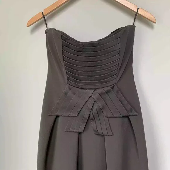 Giorgio Armani Silk Formal Gown Dark Grey Prom Homecoming Dress Dresses